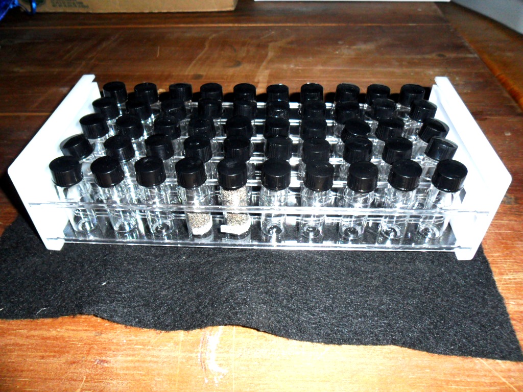 Sand Display Rack with 50 vials - Sand Collection
